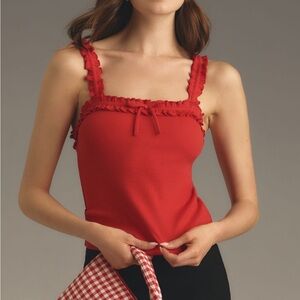 Anthropologie Maeve Ruffled Cami Top